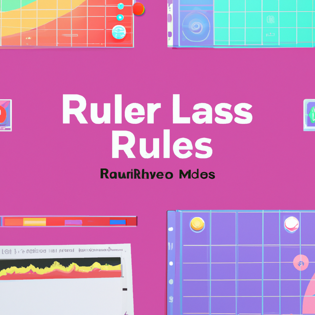 Feature showcase mock: editor panel, waveforms, rule blocks